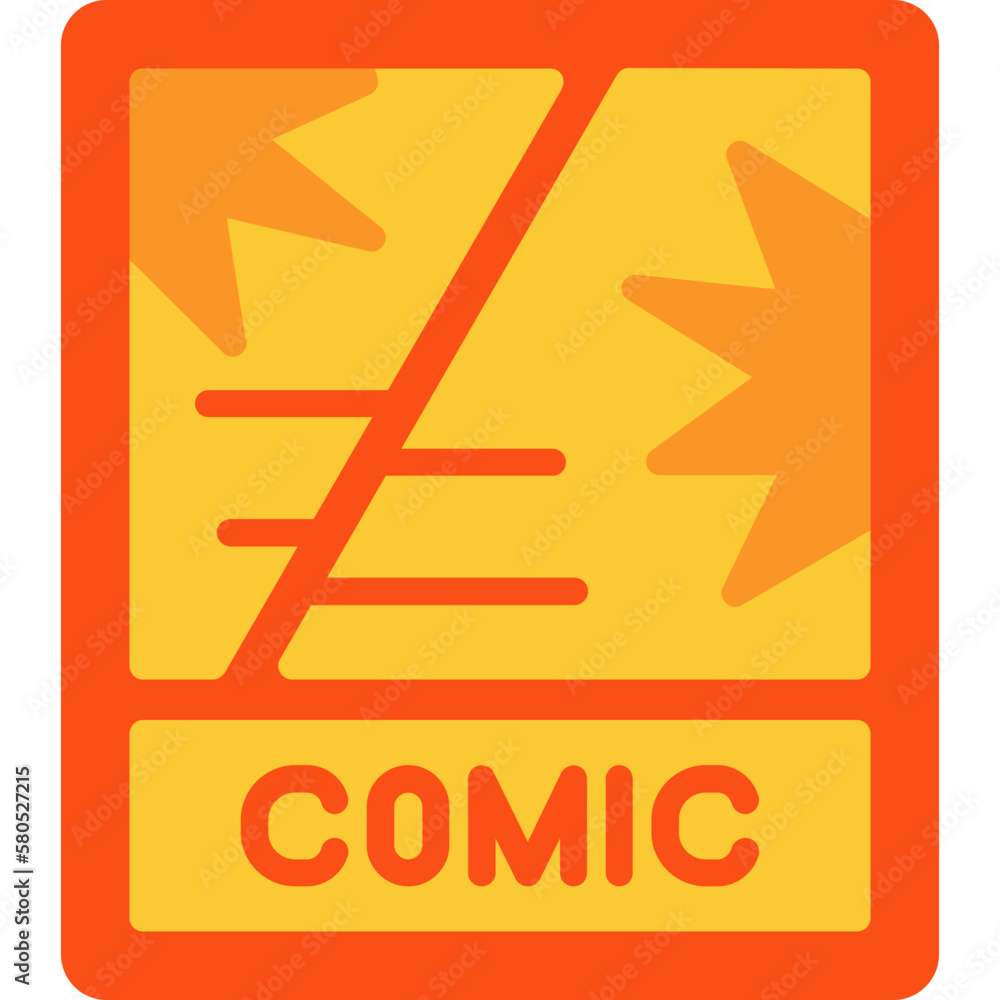 Sticker comic book icon