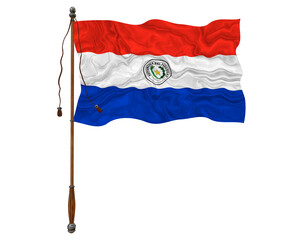 National flag  of Paraguay. Background  with flag  of Paraguay