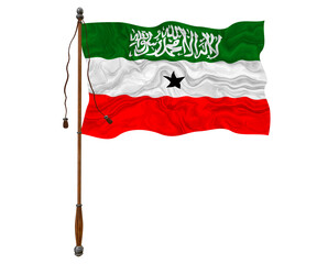 National flag  of Somaliland. Background  with flag  of Somaliland