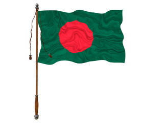 National Flag of Bangladesh. Background  with flag  of Bangladesh