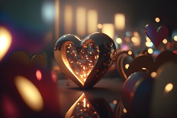 Heart shape created using Generative AI Technology