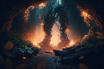 forest created using Generative AI Technology