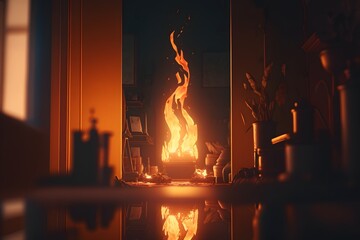 flame created using Generative AI Technology