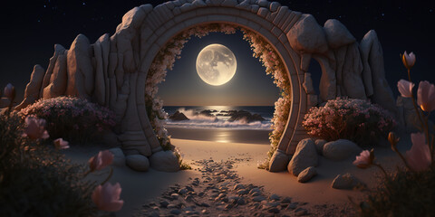 Portal in the beach