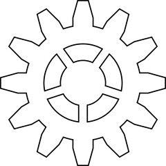 Connected cogs gears vector illustration.