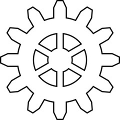Obraz premium Connected cogs gears vector illustration.