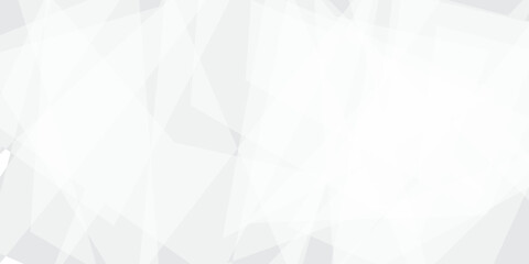 Abstract triangle shape modern white and grey geometric banner background.