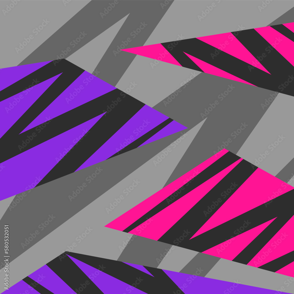 Poster abstract background with irregular stripe and zigzag line pattern