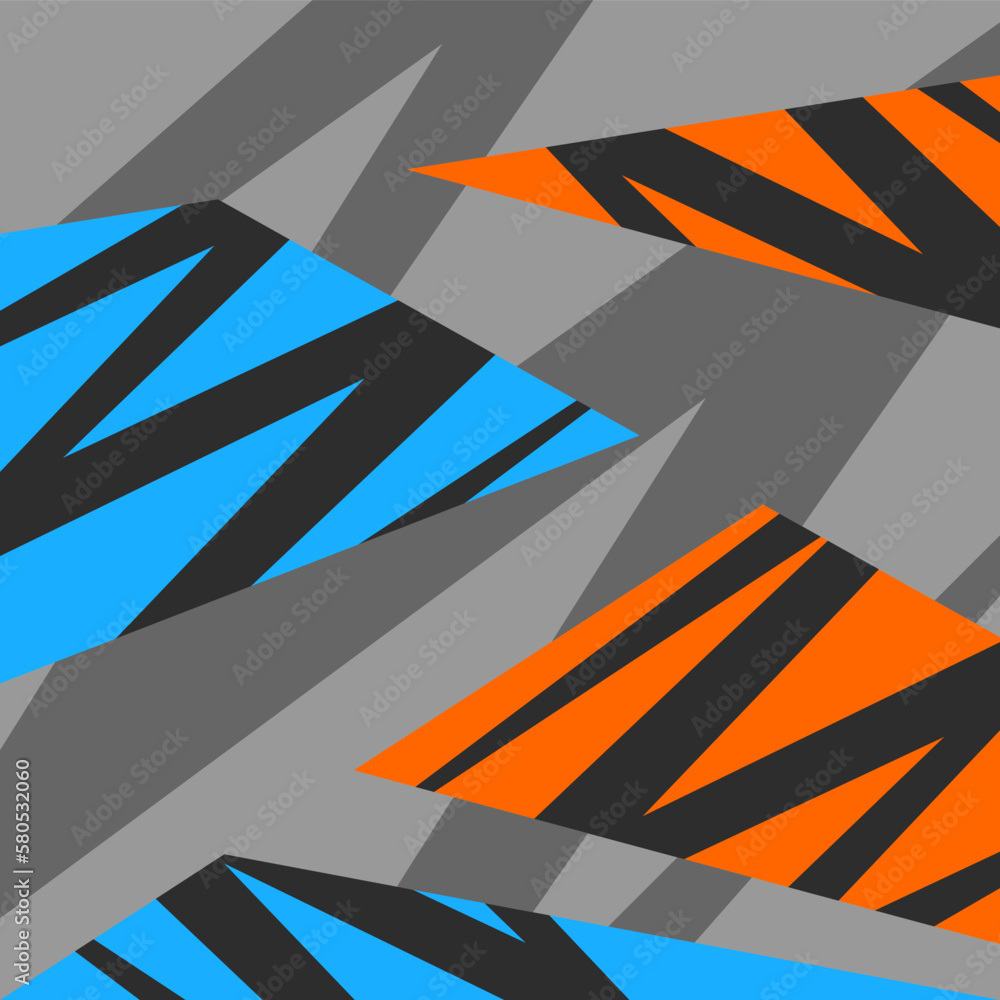 Poster abstract background with irregular stripe and zigzag line pattern