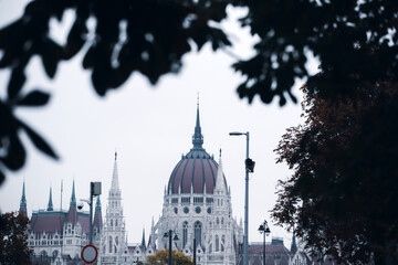 Fototapeta na wymiar Budapest beautiful view with Hungarian parliament building.