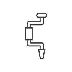 Hand drill icon - equipment tool icon