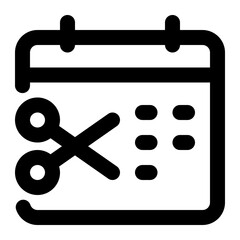 Haircut Appointment Line Icon