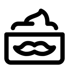 Mustache Cream Line Icon