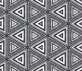 Geometric seamless pattern. Black symmetrical