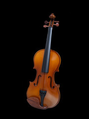 Fototapeta na wymiar The Violin , Music instrument in black background