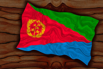 National flag  of Eritrea. Background  with flag  of Eritrea