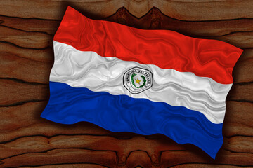 National flag  of Paraguay. Background  with flag  of Paraguay