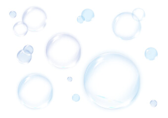 背景透過のブルー系水滴 - obrazy, fototapety, plakaty
