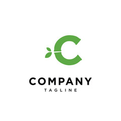 Fototapeta premium Letter C bamboo vector logo icon template