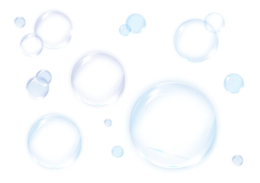 背景透過のブルー系水滴