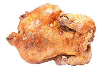 roasted chicken on a white background isolated