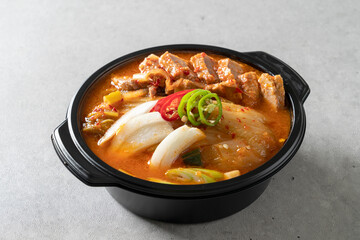 Korean food dish Kimchi stew 김치찜