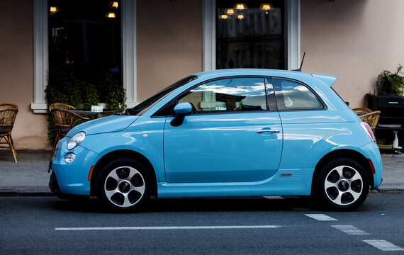  Blue Fiat 500