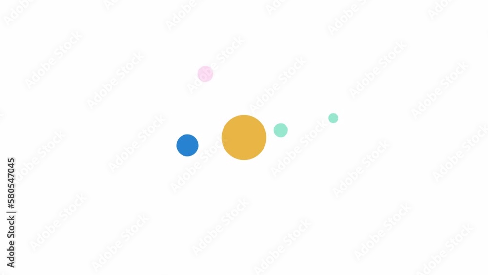 Fototapete animated random dots spin preloader. rotating in circle. waiting process. 4k video footage with alph