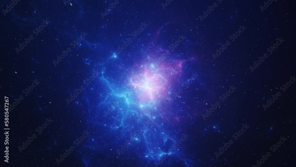 Wall mural beautiful nebula in outer space in 4k