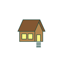 house icon in brown color Ramadan and Islamic Eid