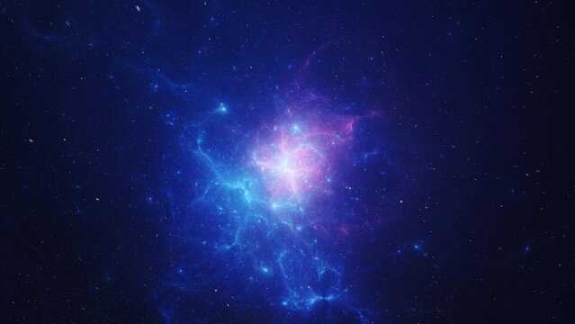 Beautiful nebula in outer space in 4K