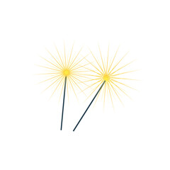 fireworks icon with yellow flames Ramadan and Islamic Eid