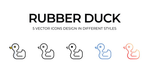 rubber duck icons set vector illustration. vector stock,