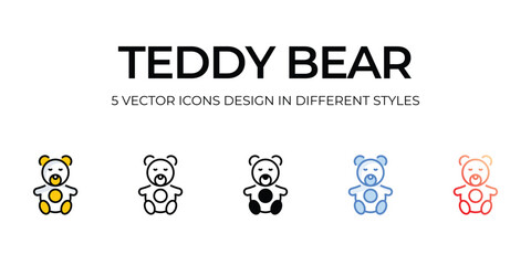 Fototapeta na wymiar teddy bear icons set vector illustration. vector stock,