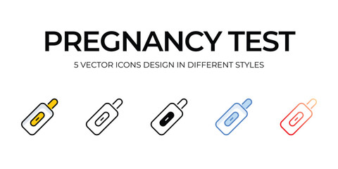 pregnancy test icons set vector illustration. vector stock,
