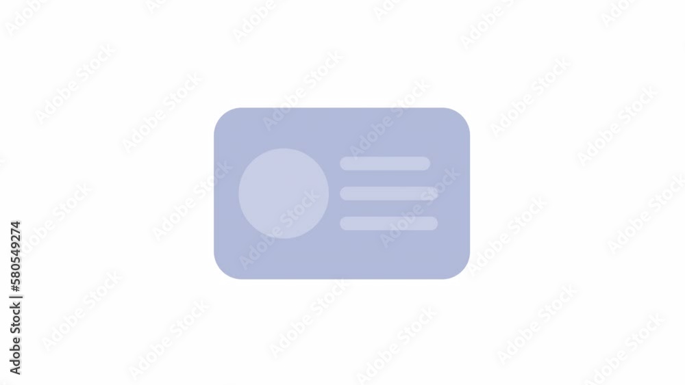 Poster animated dark rectangle chat bubble. automated message. pop-up window. flat cartoon style icon 4k vi