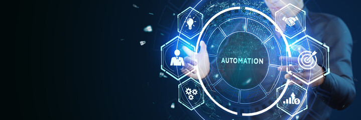 Automation Software concept as an innovation.  Business, Technology, Internet and network concept.