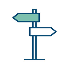 road sign icon vector design template in white background