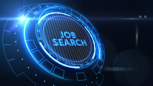 Business, Technology, Internet and network concept. Job Search human resources recruitment career.