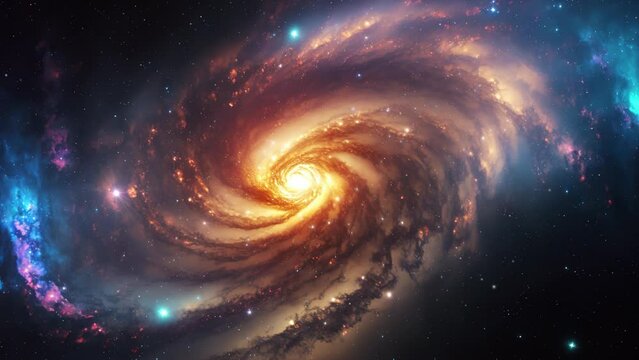 Beautiful galaxi in space  in 4k