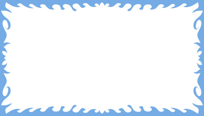 Abstract background illustration of a blue liquid border frame. Perfect for website wallpapers, posters, banners, photo frames, book covers, invitation covers