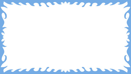 Abstract background illustration of a blue liquid border frame. Perfect for website wallpapers, posters, banners, photo frames, book covers, invitation covers