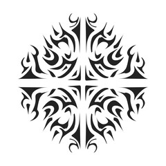 Illustration of a tribal tattoo with a aesthetic shape. Perfect for stickers, clothes stickers, hats, shoes, posters, banners, book covers, icons