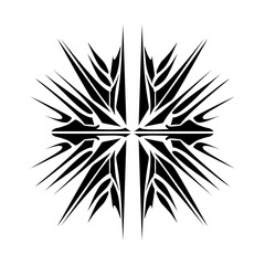 Obraz premium Illustration of a tribal tattoo with a aesthetic shape. Perfect for stickers, clothes stickers, hats, shoes, posters, banners, book covers, icons