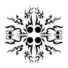 Illustration of a tribal tattoo with a aesthetic shape. Perfect for stickers, clothes stickers, hats, shoes, posters, banners, book covers, icons