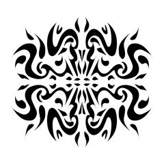 Illustration of a tribal tattoo with a aesthetic shape. Perfect for stickers, clothes stickers, hats, shoes, posters, banners, book covers, icons