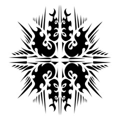 Illustration of a tribal tattoo with a aesthetic shape. Perfect for stickers, clothes stickers, hats, shoes, posters, banners, book covers, icons