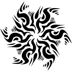Illustration of a tribal tattoo with a aesthetic shape. Perfect for stickers, clothes stickers, hats, shoes, posters, banners, book covers, icons