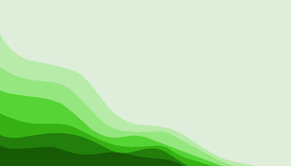 Abstract background illustration of green waves