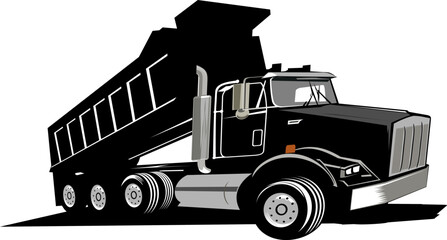 dump truck illustration design vector © THE LASTMINI